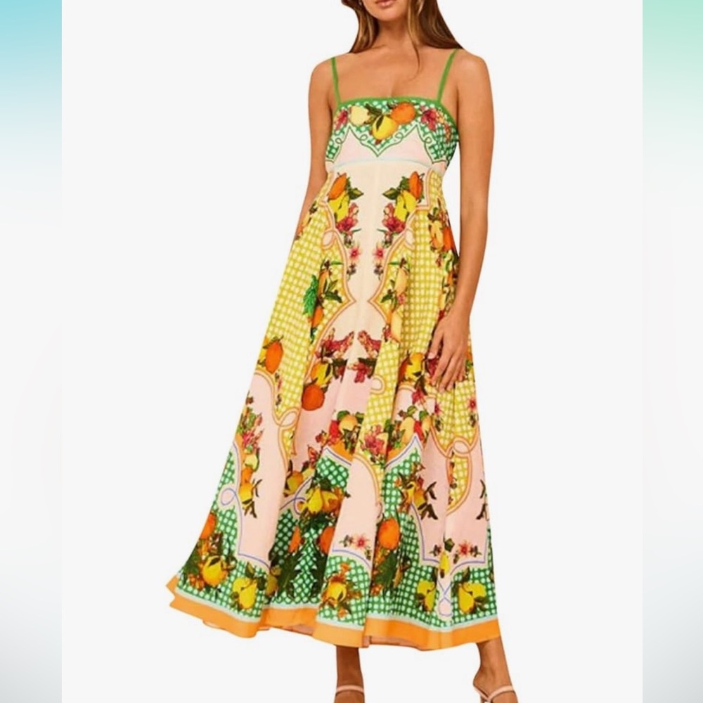 Floral Spaghetti Strap Maxi Dress